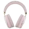 Auscultadores Bluetooth on-ear Guess Gcube Metallic Script Logo rosa