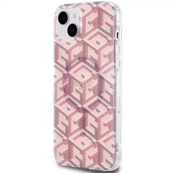 Guess GUHMP15MHGCUSTGP Capa rígida IML GCube MagSafe para iPhone 15 Plus / 14 Plus 6,7