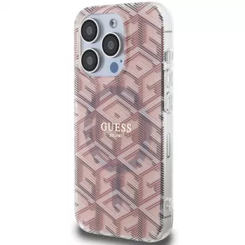 Guess GUHMP15XHGCUSTGP Capa rígida IML GCube MagSafe para iPhone 15 Pro Max 6,7