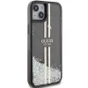 Guess GUHCP15MLFCSEGK Capa rígida Liquid Glitter Gold Stripes para iPhone 15 Plus / 14 Plus 6,7