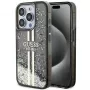Guess GUHCP15LLFCSEGK Capa rígida Liquid Glitter Gold Stripes para iPhone 15 Pro 6,1