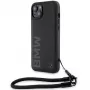 BMW Capa rígida Signature Leather Wordmark Cord para iPhone 15 Plus / 14 Plus 6,7