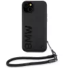 BMW Capa rígida Signature Leather Wordmark Cord para iPhone 15 Plus / 14 Plus 6,7