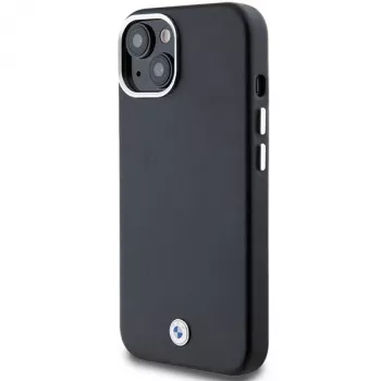 BMW M Collection Capa Signature Wrapped Metal MagSafe para iPhone 15 Plus / 14 Plus - preta