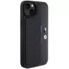 BMW M Collection Capa rígida perfurada Tricolor Line para iPhone 15 Plus / 14 Plus 6,7