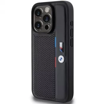 BMW Capa rígida perfurada Tricolor Line para Apple iPhone 15 Pro 6,1