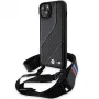 BMW M Edition Capa rígida Carbon Stripe & Strap para iPhone 15 Plus / 14 Plus 6,7