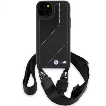 BMW M Edition Capa rígida Carbon Stripe & Strap para iPhone 15 Plus / 14 Plus 6,7