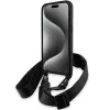 BMW BMHCP15L23PSCCK Capa rígida preta M Edition Carbon Stripe & Strap para iPhone 15 Pro 6,1
