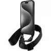 BMW BMHCP15S23PSVTK Capa rígida preta M Edition Carbon Tricolor Lines & Strap para iPhone 15 / 14 / 13