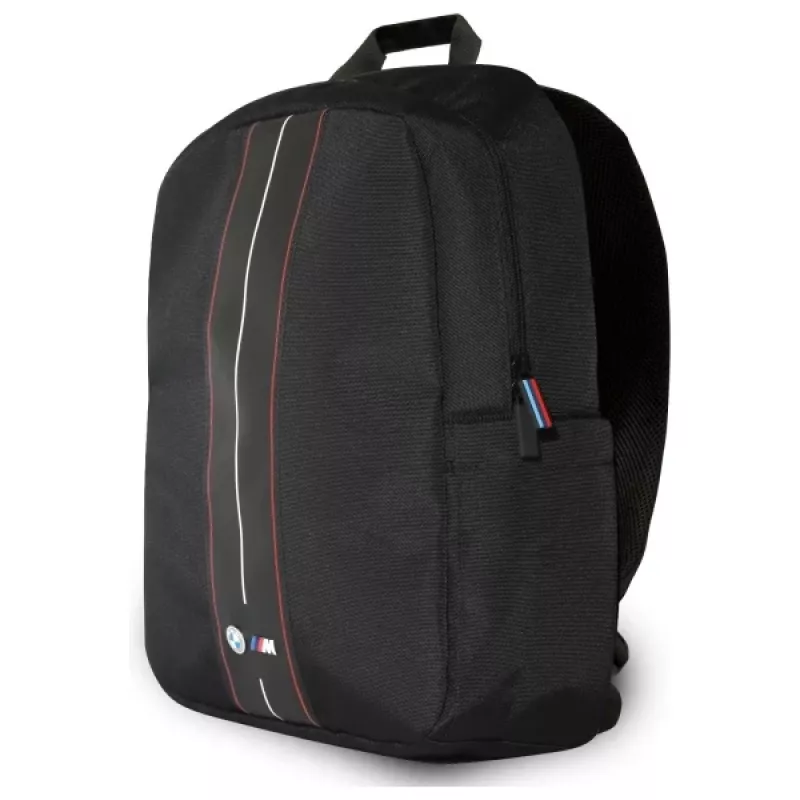 BMW BMBP15COMPVSKR 16 mochila preto nylon risca vermelha