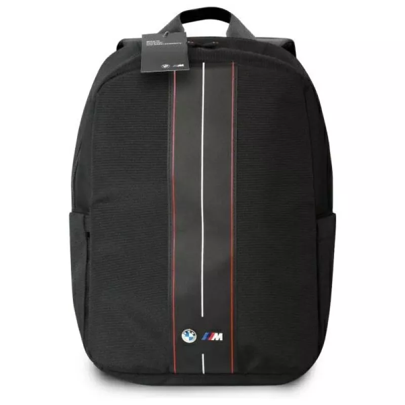 BMW BMBP15COMPVSKR 16 mochila preto nylon risca vermelha