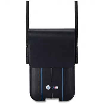Bolsa para telemóvel BMW azul com riscas pretas