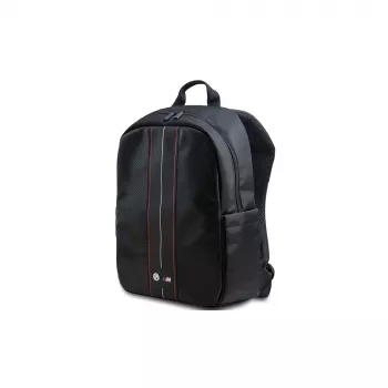 Mochila para portátil BMW Carbon Red Stripes 16 polegadas preta/vermelha