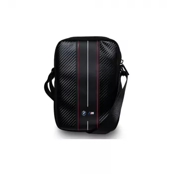 Capa para tablet BMW M Collection Carbon Red Stripes para tablets de 10 polegadas, preta
