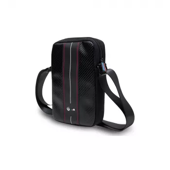 Capa para tablet BMW M Collection Carbon Red Stripes para tablets de 10 polegadas, preta