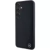 Capa rígida em pele Mercedes-Benz MEHMS24S23RBGVK S24 S921 preta Debossed Line MagSafe para Samsung Galaxy S24