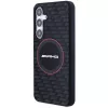Capa rígida em silicone AMG AMHMS24S23SMRK Carbon Pattern MagSafe para Samsung Galaxy S24 (S921) preta