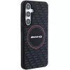 Capa rígida em silicone AMG AMHMS24S23SMRK Carbon Pattern MagSafe para Samsung Galaxy S24 (S921) preta