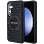 Capa rígida em silicone AMG AMHMS24M23SMRK Carbon Pattern MagSafe para Samsung Galaxy S24+ (SM-S926) - preta