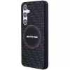 Capa rígida em silicone AMG AMHMS24M23SMRK Carbon Pattern MagSafe para Samsung Galaxy S24+ (SM-S926) - preta