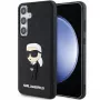 Capa rígida em borracha 3D Karl Lagerfeld KLHCS24M3DRKINK Ikonik para Samsung Galaxy S24+ preta