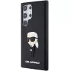 Capa rígida em borracha 3D Karl Lagerfeld KLHCS24L3DRKINK Ikonik para Samsung Galaxy S24 Ultra - preta