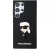Capa rígida em borracha 3D Karl Lagerfeld KLHCS24L3DRKINK Ikonik para Samsung Galaxy S24 Ultra - preta
