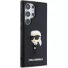 Capa rígida em borracha 3D Karl Lagerfeld KLHCS24L3DRKINK Ikonik para Samsung Galaxy S24 Ultra - preta