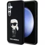 Capa em silicone Karl Lagerfeld Ikonik para Samsung Galaxy S24 - preta