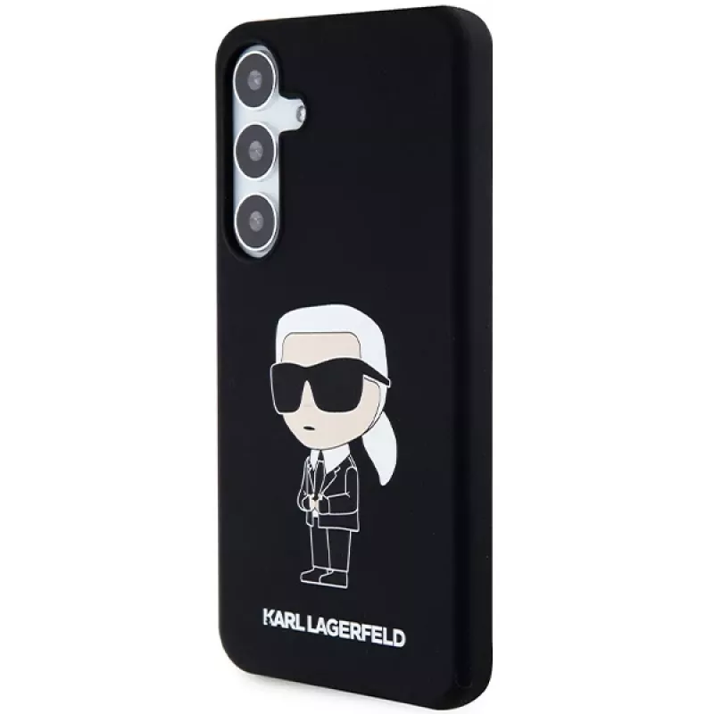 Capa em silicone Karl Lagerfeld Ikonik para Samsung Galaxy S24 - preta