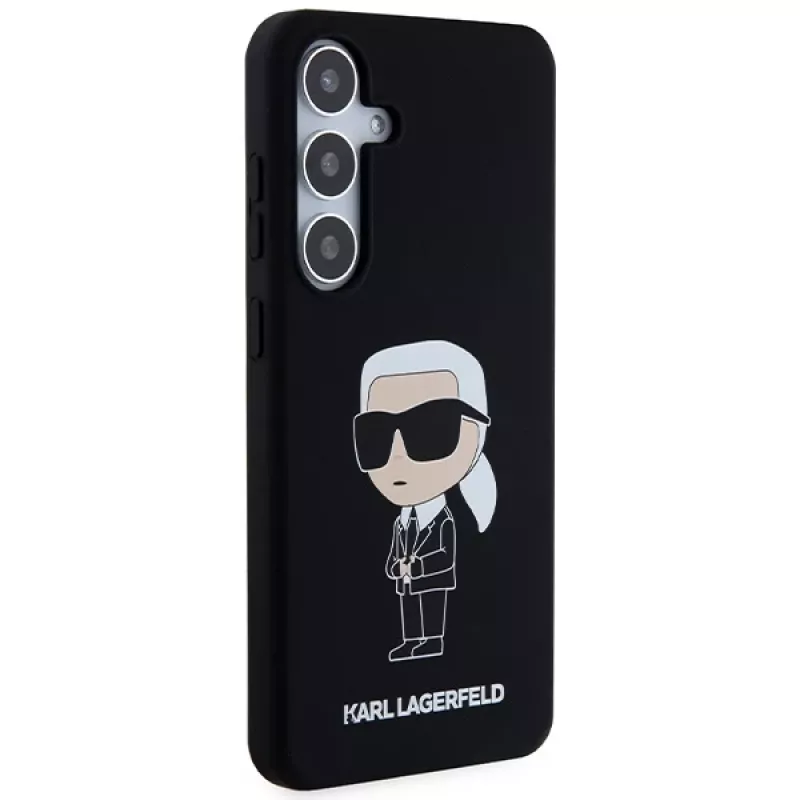 Capa em silicone Karl Lagerfeld Ikonik para Samsung Galaxy S24 - preta