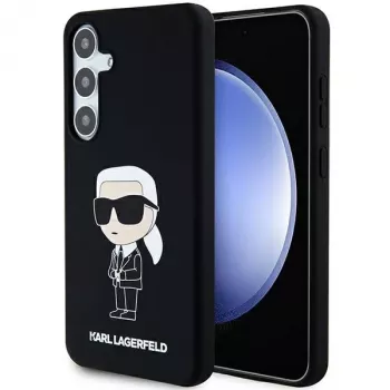 Capa em silicone Karl Lagerfeld KLHCS24MSNIKBCK Ikonik para Samsung Galaxy S24+ (SM-S926) - preta
