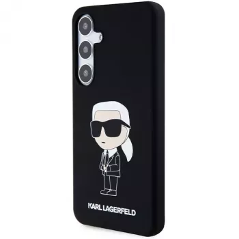 Capa em silicone Karl Lagerfeld KLHCS24MSNIKBCK Ikonik para Samsung Galaxy S24+ (SM-S926) - preta
