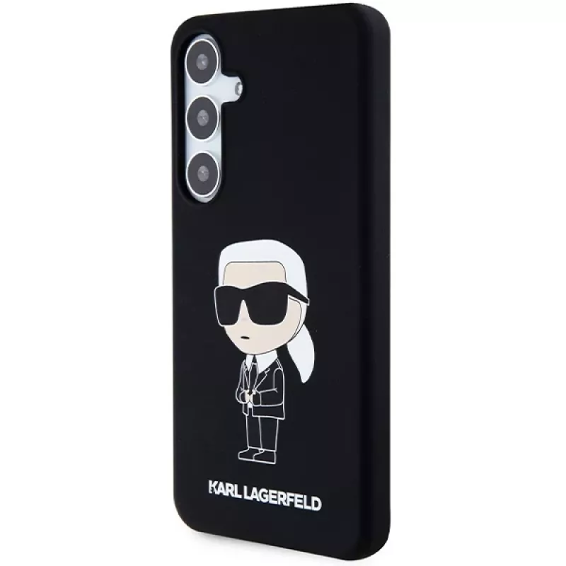 Capa em silicone Karl Lagerfeld KLHCS24MSNIKBCK Ikonik para Samsung Galaxy S24+ (SM-S926) - preta