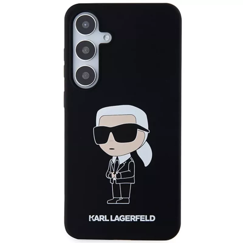 Capa em silicone Karl Lagerfeld KLHCS24MSNIKBCK Ikonik para Samsung Galaxy S24+ (SM-S926) - preta