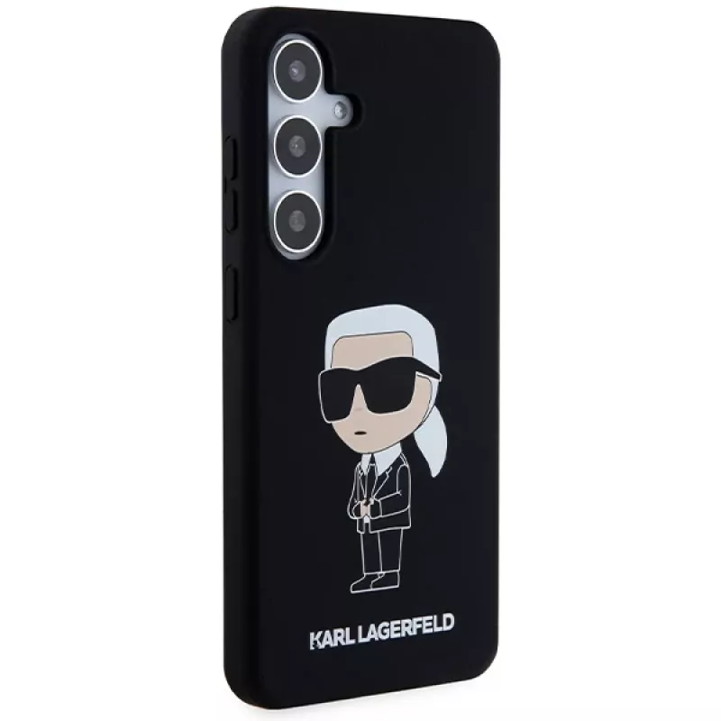 Capa em silicone Karl Lagerfeld KLHCS24MSNIKBCK Ikonik para Samsung Galaxy S24+ (SM-S926) - preta
