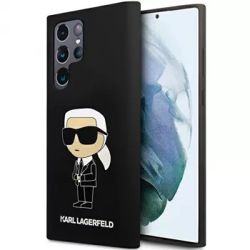 Capa em silicone Karl Lagerfeld Ikonik para Samsung Galaxy S24 Ultra - preta