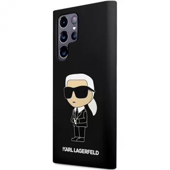 Capa em silicone Karl Lagerfeld Ikonik para Samsung Galaxy S24 Ultra - preta