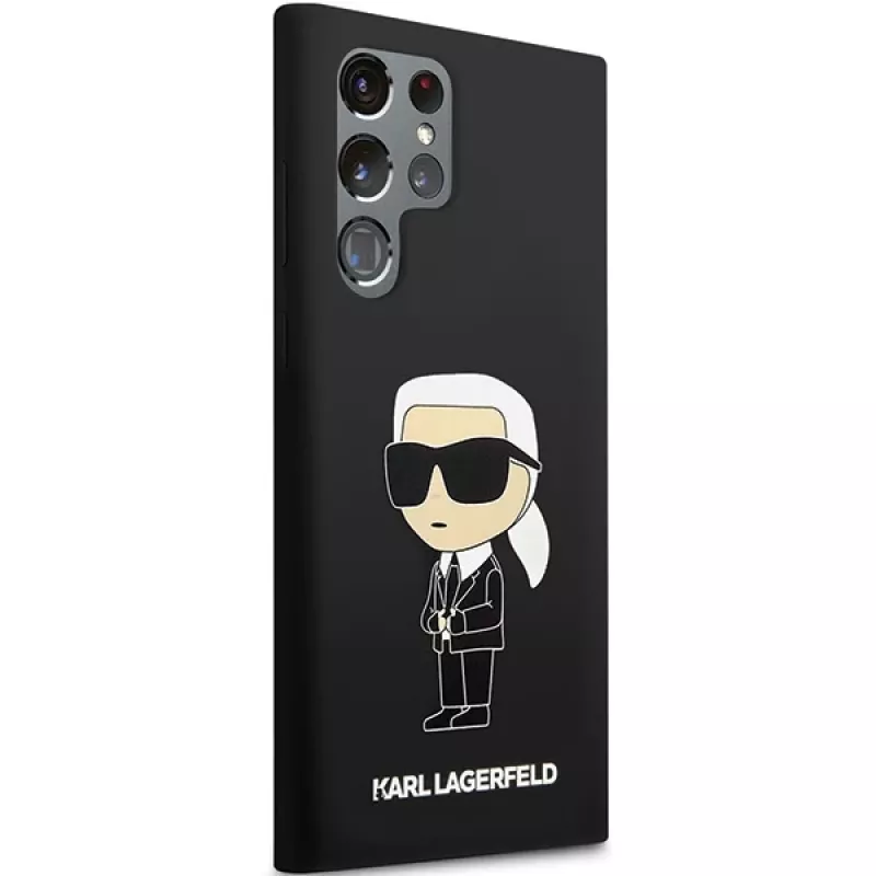 Capa em silicone Karl Lagerfeld Ikonik para Samsung Galaxy S24 Ultra - preta