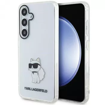 Capa rígida transparente Karl Lagerfeld KLHCS24SHNCHTCT S24 S921 IML Choupette para Samsung Galaxy S24