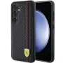 Capa rígida Ferrari FEHCS24MN3DUR S24+ S926 preta Carbon Printed Line