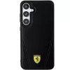 Capa rígida Ferrari FEHMS24SP3BAK S24 S921 preta Hot Stamp V Lines MagSafe
