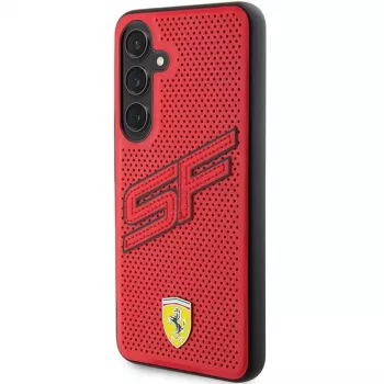 Capa rígida Ferrari FEHCS24SPINR S24 S921 vermelha Big SF Perforated para Samsung Galaxy S24