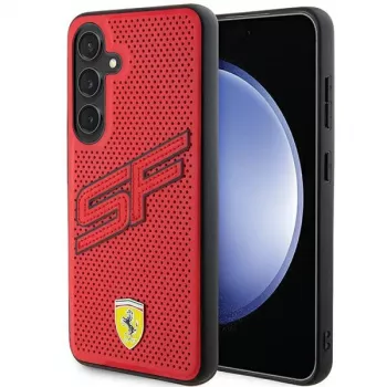 Capa rígida Ferrari FEHCS24MPINR S24+ S926 vermelha Big SF Perforated para Samsung Galaxy S24+