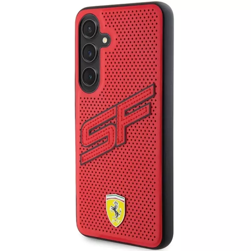 Capa rígida Ferrari FEHCS24MPINR S24+ S926 vermelha Big SF Perforated para Samsung Galaxy S24+
