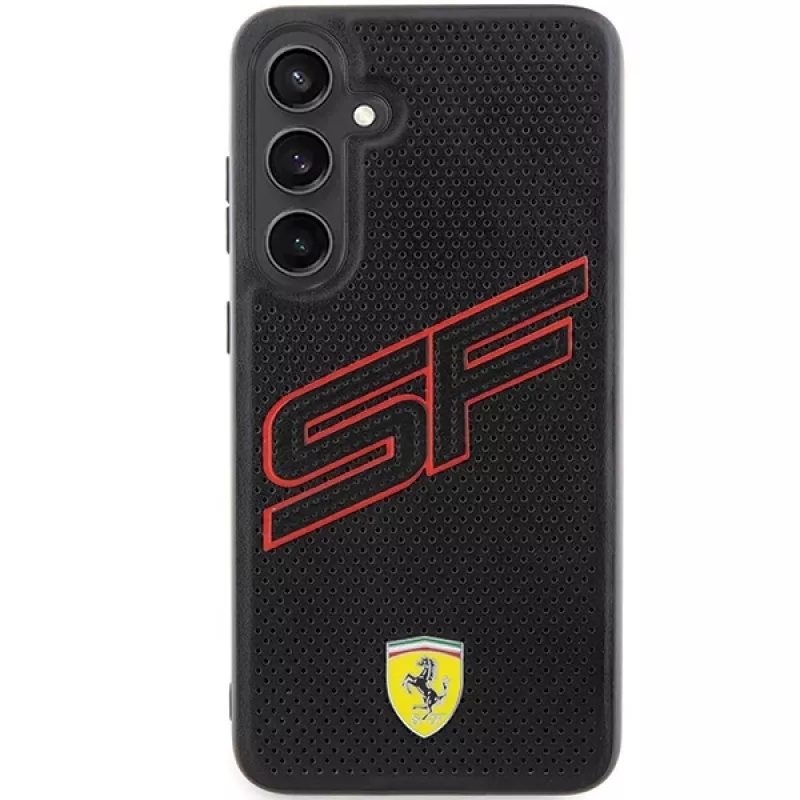 Capa rígida Ferrari FEHCS24MPINK S24+ S926 preta Big SF Perforated para Samsung Galaxy S24+