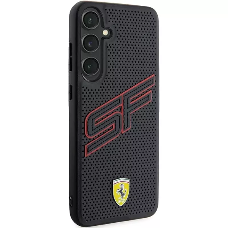 Capa rígida Ferrari FEHCS24MPINK S24+ S926 preta Big SF Perforated para Samsung Galaxy S24+