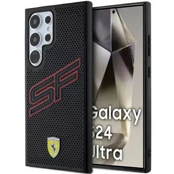 Capa rígida Ferrari FEHCS24LPINK S24 Ultra S928 preta Big SF Perforated
