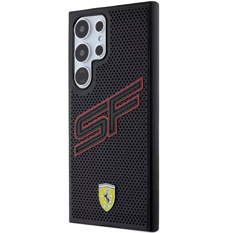 Capa rígida Ferrari FEHCS24LPINK S24 Ultra S928 preta Big SF Perforated